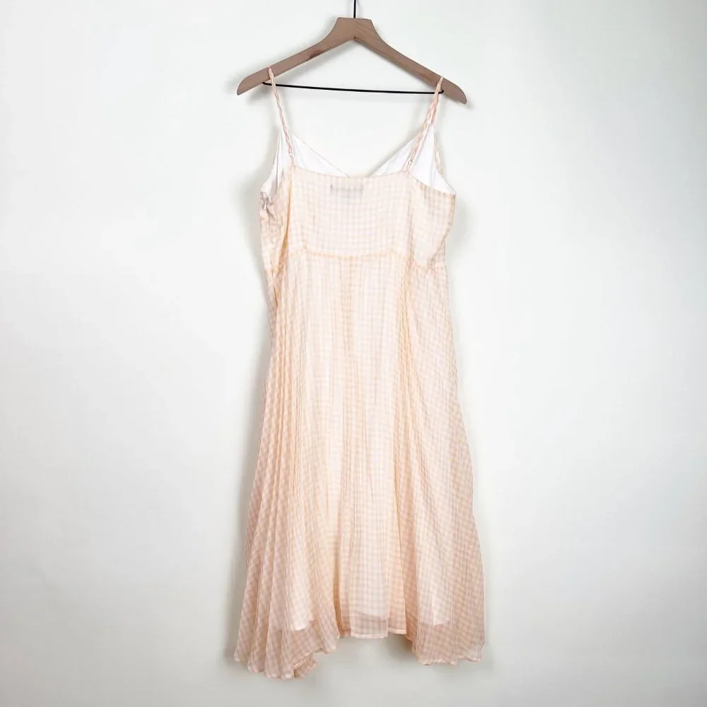 Modcloth Retro Vintage Inspired Midi Dress Plaid Gingham Pleated Cute Summer Sun - Picture 8 of 9